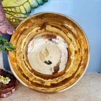 Bol Chantant Tibétain Shanti Bowl artisanal couleur or 17 cm boutique ésotérique La Porte des Secrets