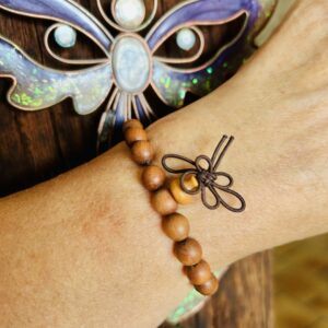 Bracelet/Mala tibétain en bois de santal perles 8mm - Boutique ésotérique La Porte des Secrets