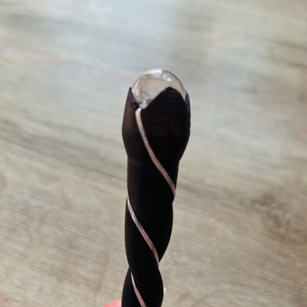 baguette de guérison - Bois de rose lotus cristal de roche - Boutique ésotérique La Porte des Secrets