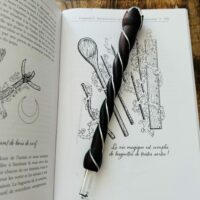 baguette de guérison - Bois de rose lotus cristal de roche - Boutique ésotérique La Porte des Secrets