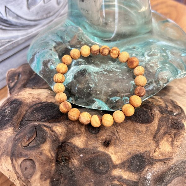 Bracelet de Palo Santo du Pérou (bois sacré), perles ,rondes environ 8mm - Boutique La Porte des Secrets