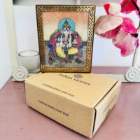 Boite Ganesch à secrets, coffret tarot ou oracle, Pierres 13.5x11x5cm - Boutique La Porte des Secrets