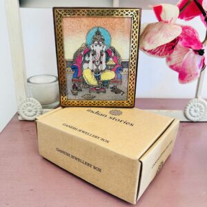 Boite Ganesch à secrets, coffret tarot ou oracle, Pierres 13.5x11x5cm - Boutique La Porte des Secrets