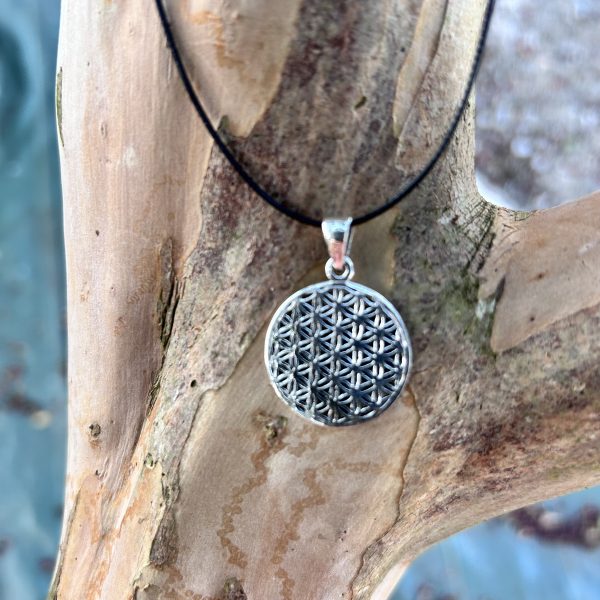 Pendentif Fleur de vie en argent massif - Géométrie sacrée 3cm - Boutique ésotérique La Porte des Secrets