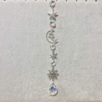 Capteur de soleil Céleste, suspension Feng Shui étoiles, lune, soleil et cristaux arc en ciel - Boutique La Porte des Secrets