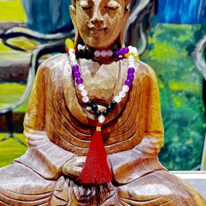 Mala des 7 chakras perles naturelles 8 mm Boutique La Porte des Secrets