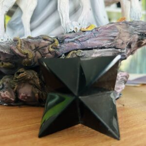 Merkaba Obsidienne noire du Mexique 7 cm - Boutique La Porte des Secrets