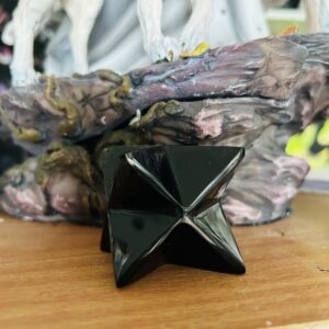 Merkaba Obsidienne noire du Mexique 5.5 cm - Boutique La Porte des Secrets