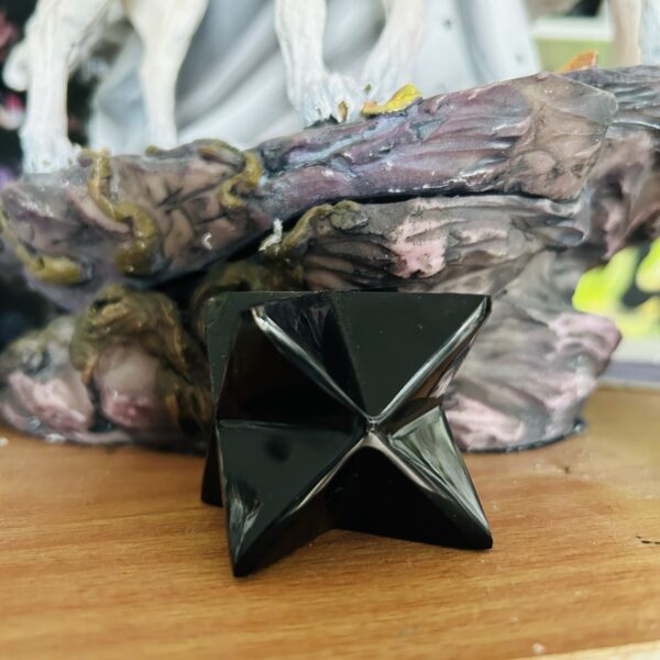 Merkaba Obsidienne noire du Mexique 5.5 cm - Boutique La Porte des Secrets