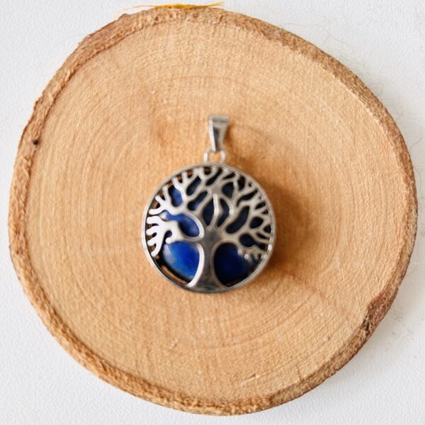 Pendentif Arbre de vie en Lapis-lazuli 3 x3 cm - Boutique La Porte des Secrets