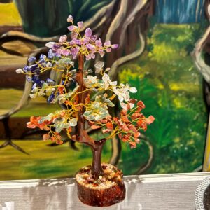 Arbre de vie 7 Chakras pierres naturelles et bois naturel grand modèle - Boutique La Porte des Secrets