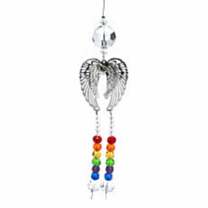Aile d'ange et cristaux 7 chakras capteur de lumière boutique La Porte des Secrets