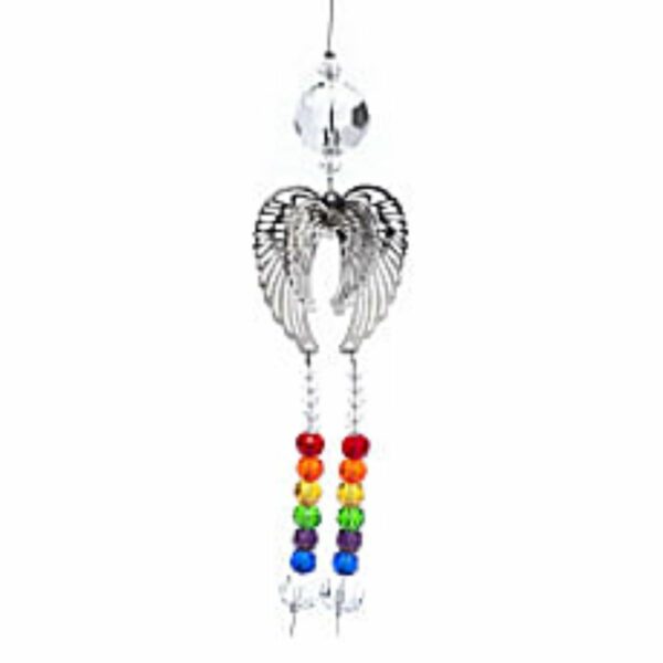 Aile d'ange et cristaux 7 chakras capteur de lumière boutique La Porte des Secrets