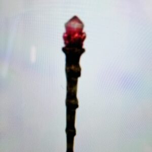 Baguette magique pour rituel en résine haute qualité et cristal rose facetté boutique La Porte des Secrets