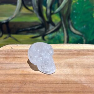 Crâne de cristal de roche artisanal du Mexique très belle qualité 4.5 cm hauteur 3 cm - Boutique La Porte des Secrets