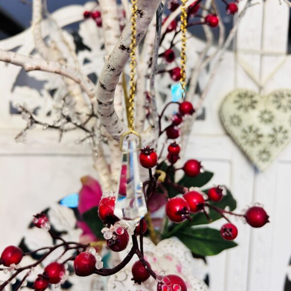 Pendule en cristal de Bohème cône 8 faces boutique La Porte des Secrets