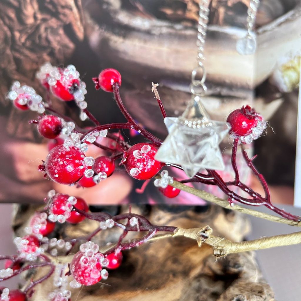 Merkaba Pendule en Cristal de Roche - article Grmoire des Secrets - Boutique ésotérique La Porte des Secrets