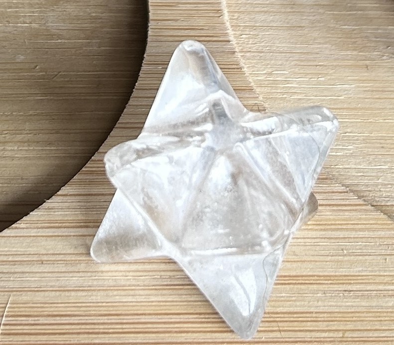 Merkaba en cristal de' roche - quartz clair - boutique ésotérique La Porte des Secrets