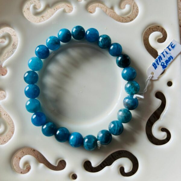 Apatite naturelle qualité Extra Madagascar - bracelet perl es 8 mm boutique La Porte des Secrets
