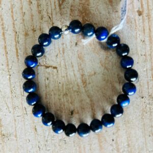 Bracelet Oeil de tigre bleu perles 8mm boutique La Porte des Secrets