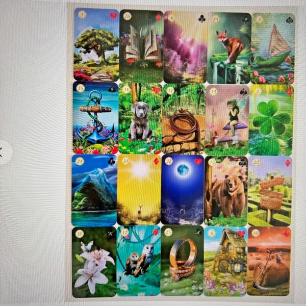 Oracle The Green Lenormand coffret vert, jeu de cartes divinatoires - éditions Bussière - Boutique ésotérique La Porte des Secrets