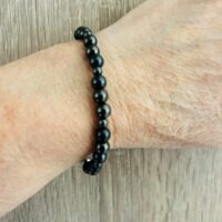 Bracelet en Hématite magnétique naturelle - perles 6 mm et perles 3 mm Boutique minéraux du monde et de lithothérapie La Porte des Secrets