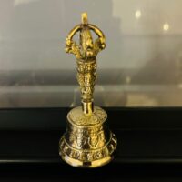 Dorje double 9 cm et clochette 11,5 cm ensemble en bronze. Boutique ésotérique La Porte des Secrets