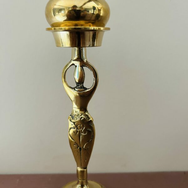 Brûle encens Déesses en laiton 23 cm de hauteur, boutique La Porte des Secrets