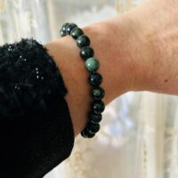 Bracelet en Kambaba naturel artisanal fait main, en perles 8mm sur fil élastique - Bracelet en Kambaba naturel artisanal fait main, en perles 8mm sur fil élastique - Boutique La Porte des Secrets