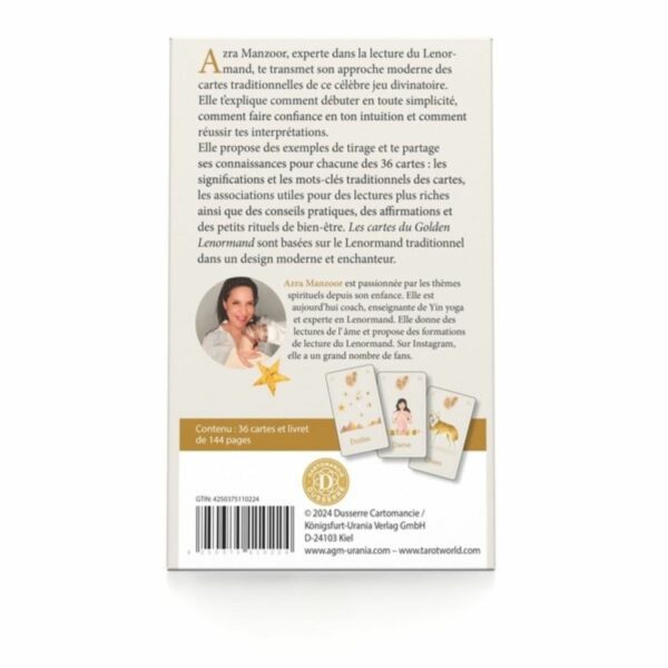Golden Lenormand D'Azra - boite coffret de 34 cartes - Boutique ésotérique La Porte des Secrets