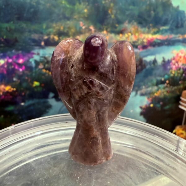 Ange 5 cm en améthyste naturelle création artisanale. Boutique de lithothérapie La Porte des Secrets