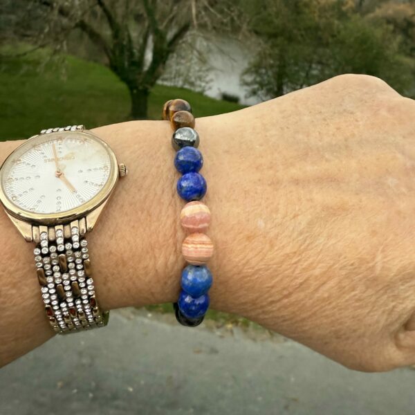 Bracelet chemin d'âme - Chemin de vie en pierres naturelles de haute qualité réalisé en perles de 8mm. boutique de lithothérapie La Porte des Secrets